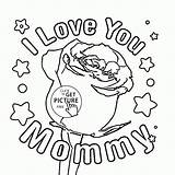 Coloring Pages Mothers Mommy Mother Kids Printable Drawing Happy Sheets Mom Color Rose Grandma Well Flower Soon Printables Nana Gif sketch template