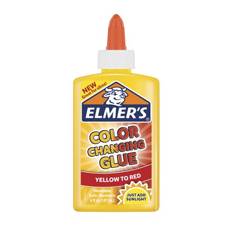 elmers color changing liquid glue yellow  red walmartcom