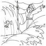 Moses Coloring Divide Stick Sea Nile Floating River His Found Red Down Baby After sketch template