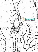 Christmas Colouring Horse Printable Coloring Pages Kids Sheets Choose Board sketch template