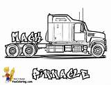 Truck Coloring Pages Mack Big Trucks Rig Yescoloring Wheeler Printable Pinnacle Boys Kenworth Clip Semi Cool Colouring Print Sheets Trailer sketch template