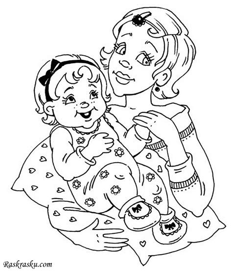 mom  daughter coloring pages  print  color