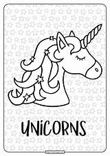 Printable Unicorns Coloringoo sketch template