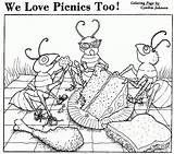 Coloring Picnic Ants Pages Ant Picnics Printable Clipart Cartoon Adult Too Popular July Library Google Coloringhome sketch template