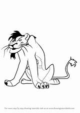 Lion King Nuka Pride Draw Drawing Step Simba Tutorials Simbas sketch template