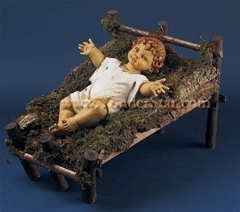 baby jesus  crib  fontanini nativity infant jesus  yonder