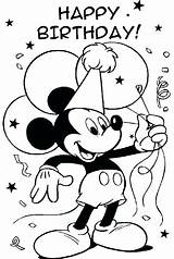Mickey Mouse Coloring Birthday Pages Happy Balloons Minnie Clubhouse Party Balloon Bring Print Printable Disney Drawing Cake Tocolor Color Getdrawings sketch template