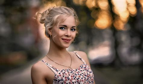 wallpaper face women outdoors model blonde depth of field long