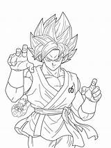 Coloriage Goku Broly Sangoku sketch template