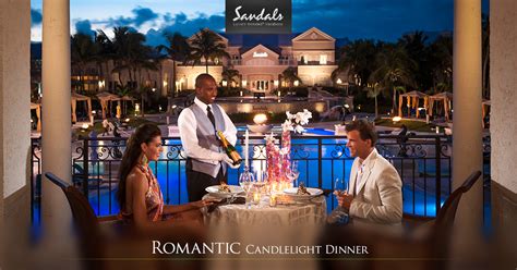 private candlelight beach dinner for two sandals