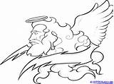 Zeus Drawing Easy Paintingvalley Sketch God Drawings Clouds Lightning Weather Coloring Bad Pages sketch template