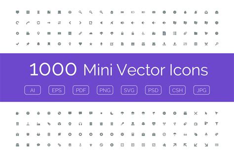 mini vector icons icons creative market