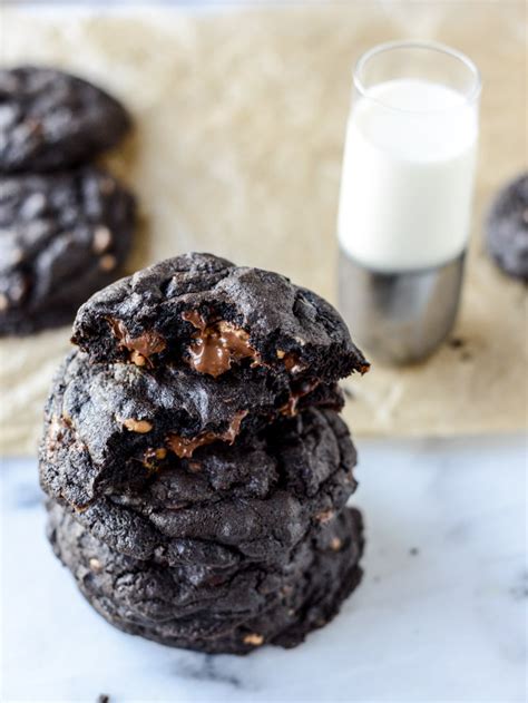 Double Dark Chocolate Peanut Butter Cup Cookies Sweet Tooth Girl