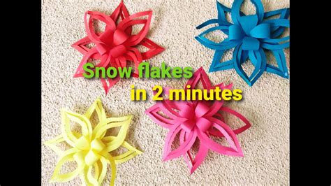 3d Paper Snowflakes Tutorial How To Make Snowflakesin 2 Minutes