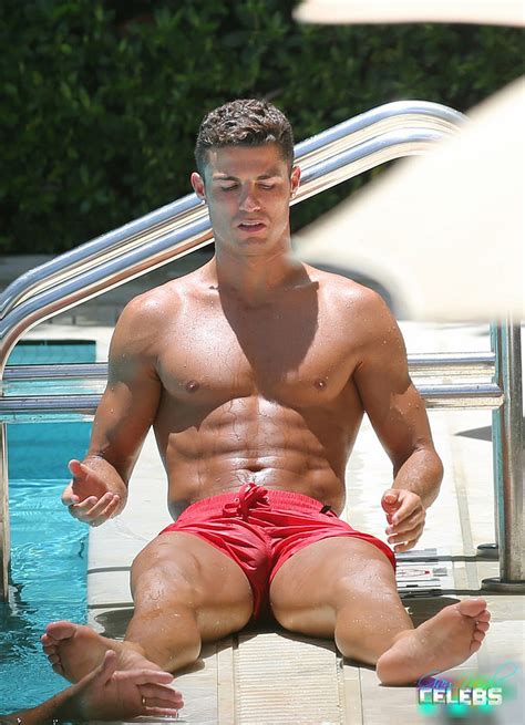 cristiano ronaldo sunbathing at the pool in miami gay male