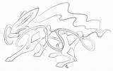 Pokemon Suicune Coloring Pages sketch template