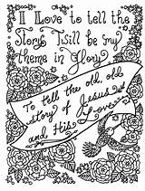 Hymn Spiration Hymns Colouring sketch template