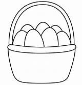 Easter Basket Coloring Pages Drawing Colouring Bunny sketch template