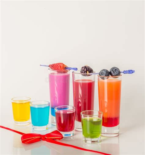 colorful set  drinks color drink decorated  fruit color stock