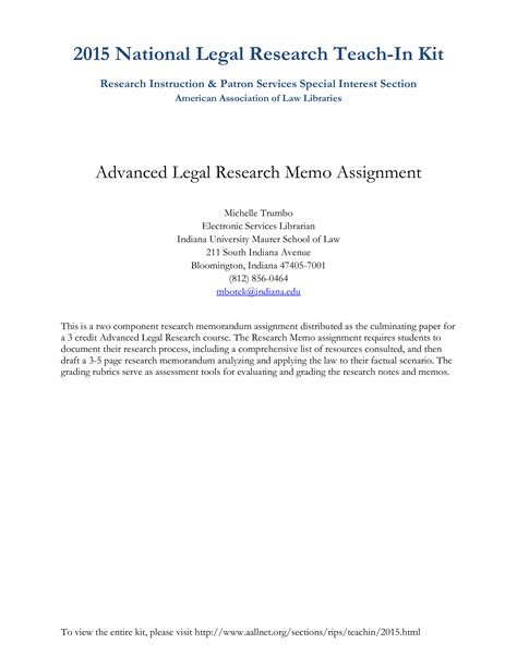 legal research memo sample master  template document