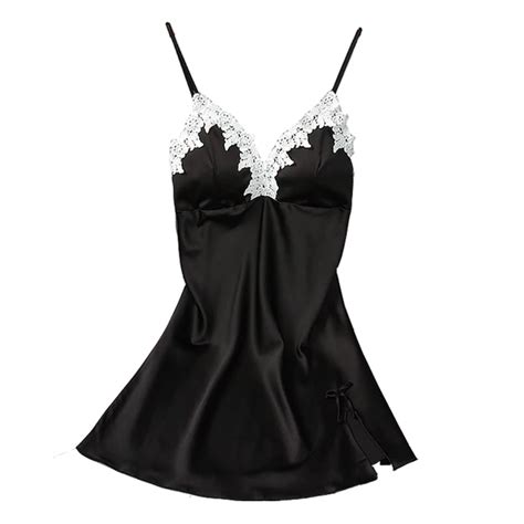 buy sexy black women nightwear mini nightgowns female