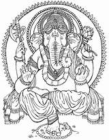 Ganesha Coloring Ganesh Drawing Lord Buddha Pages Tattoo Colouring Clipart Drawings Draw Painting Paintings Outline Sketch Elephant Cliparts Sitting Printable sketch template