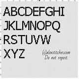 Font Tahoma Uppercase Crossstitch Needlepoint sketch template