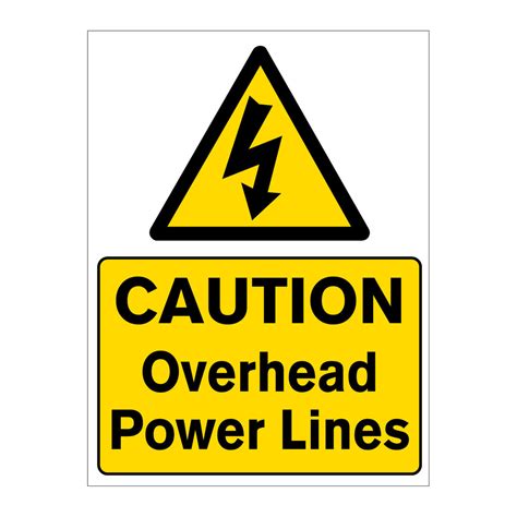 caution overhead power lines