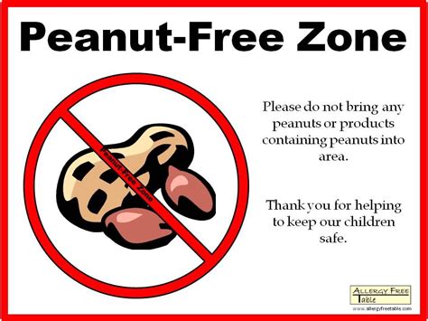 peanut sign  classroom     student   allergy peanut