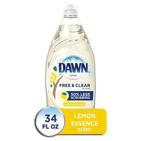 dawn  oz   clear lemon essence scent dishwashing liquid