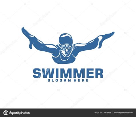 swimming logo designs vector creative swimmer logo vector stock vector image  cssports