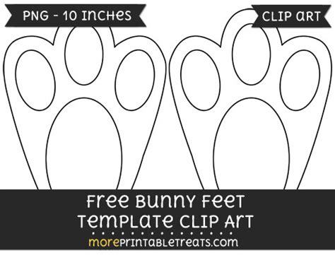 bunny feet template clipart