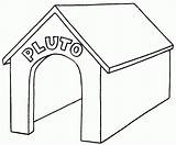 Kennel Pluto Perro Colorear Doghouse Colouring Caseta Edificios Bobcat Ck Ot7 Kennels Clipground sketch template