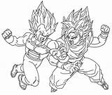 Goku Vegeta Dragon Instinct Getcolorings Ssgss Getdrawings Wips Coloringfolder sketch template