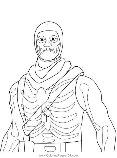 skull trooper fortnite coloring page halloween coloring pages