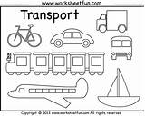 Transport Modes Worksheetfun Coloringtop Preschoolers sketch template