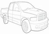 Dodge Cummins Dually Lifted sketch template