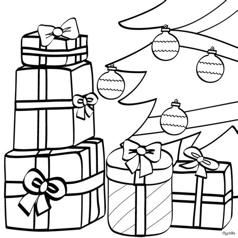 wrapped gifts  xmas tree coloring pages hellokidscom