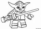 Yoda Coloring Wars Star Pages sketch template