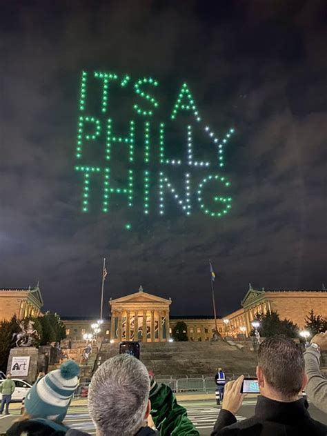 check  eagles drone show   art museum fast philly sports