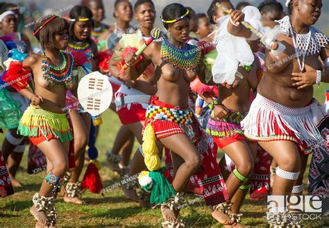 Ludzidzini Swaziland Africa Umhlanga Reed Dance Ceremony Stock