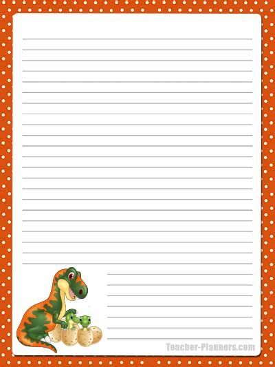 cute dinosaur stationery lined  writing paper cute dinosaur