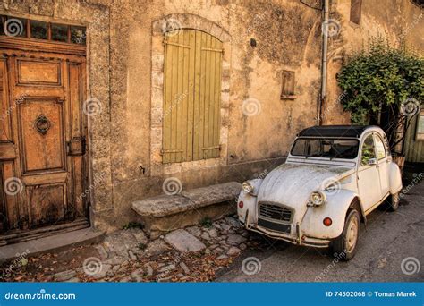 classic french car   street   provence france stock photo