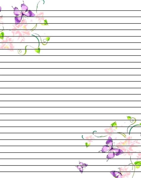 downloadable cute printable notebook paper customize  print