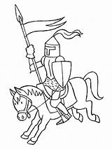 Knight Coloring Pages Kids Print Color sketch template