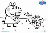 Peppa Pig Coloring Colouring Pages Cartoon Printable Color Ducks Print Printables Sheets Birthday Peppapig Books Rocks Family Visit Read Peepa sketch template