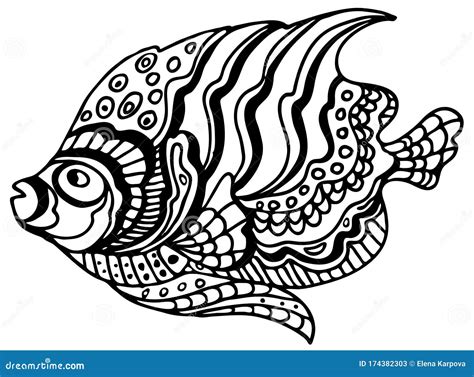 tropical fish coloring pages  adults pin  coloring pages