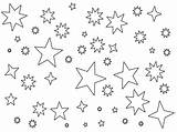 Estrellas Cielo Night Estrelinhas Nubes Estrellado sketch template
