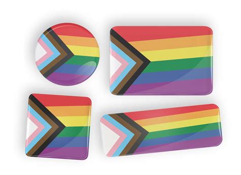 Progress Pride Flag Pin Badge Button Lgbt Lgbtq Lgbtqi Lgbtqia Etsy