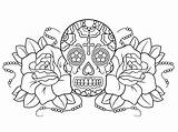 Coloring Dead Skull Pages Roses Sugar Printable Rose Calavera Skulls Print Colouring Sheets Girl Kids Adults Mexican Color Adult Drawing sketch template